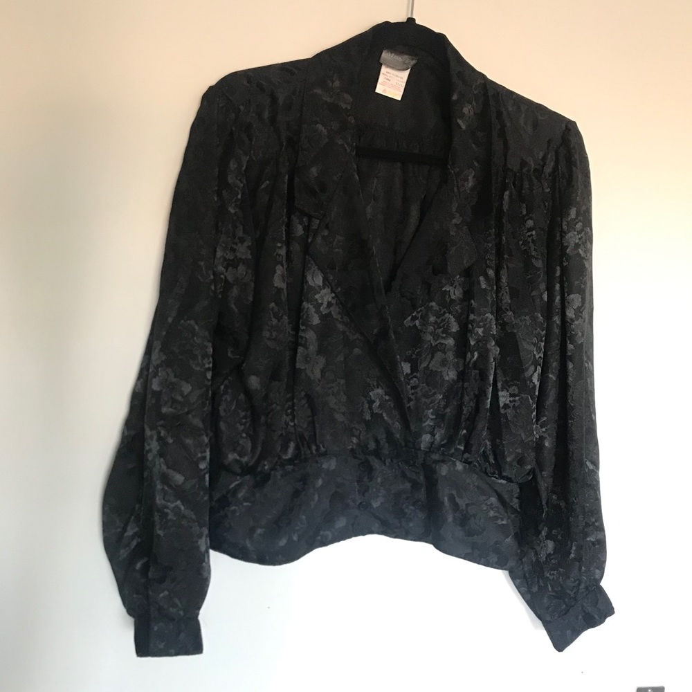 Beautiful Black Floral Blouse